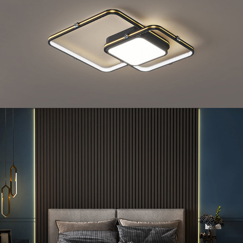 Modern Style Flush Mount 3-Lights Acrylic Ceiling Light for Living Room