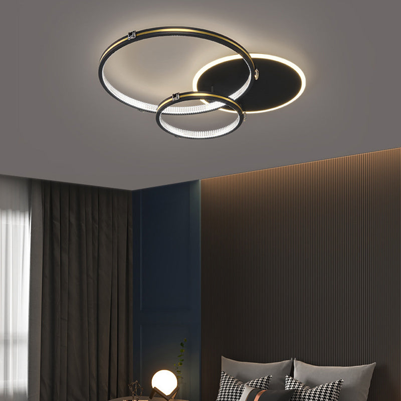 3-Lights Modern Style Flush Mount Acrylic Ceiling Light for Bedroom