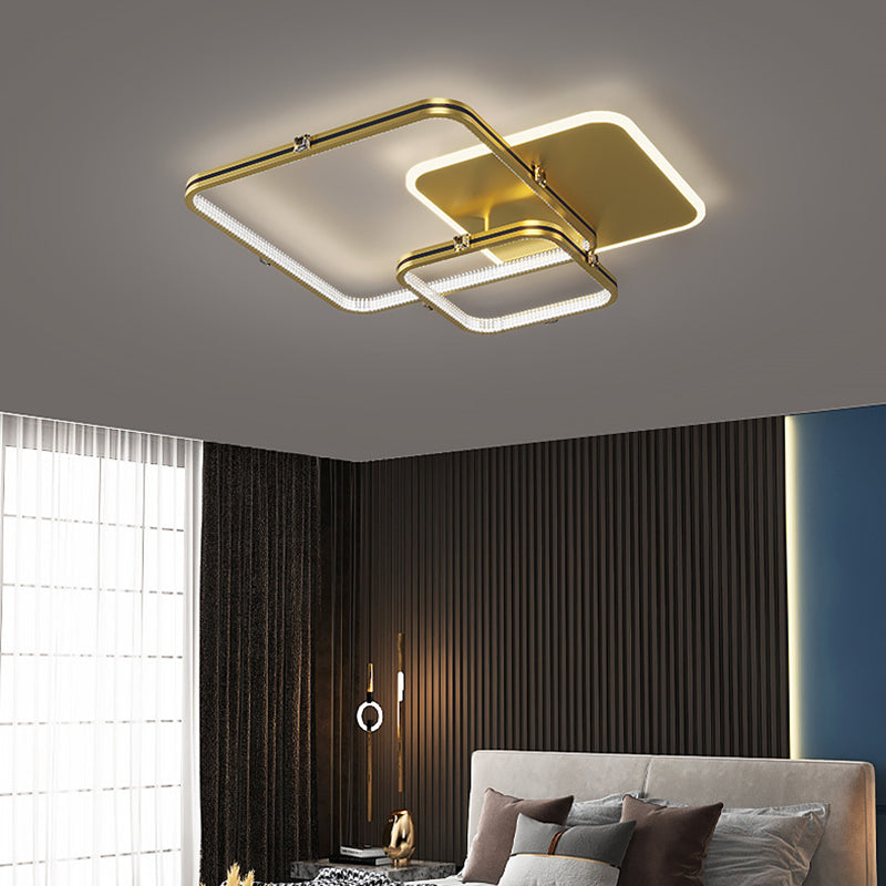 3-Lights Modern Style Flush Mount Acrylic Ceiling Light for Bedroom