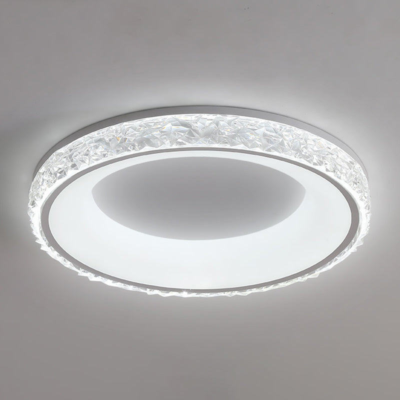 Modern LED Ceiling Light White/Black Flush Mount Lighting for Foyer