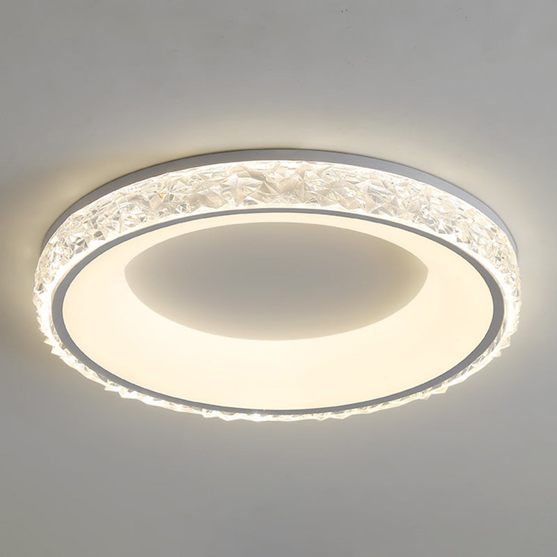 Modern LED Ceiling Light White/Black Flush Mount Lighting for Foyer