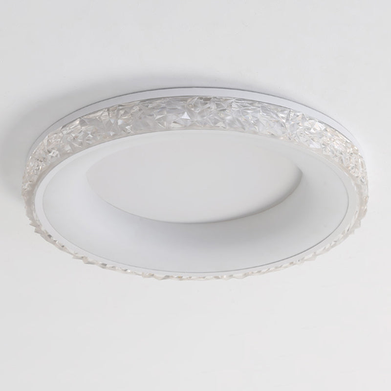 Modern LED Ceiling Light White/Black Flush Mount Lighting for Foyer