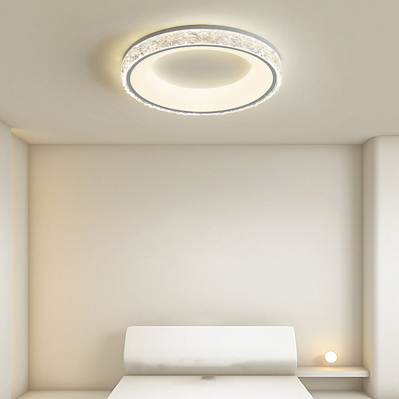 Modern LED Ceiling Light White/Black Flush Mount Lighting for Foyer