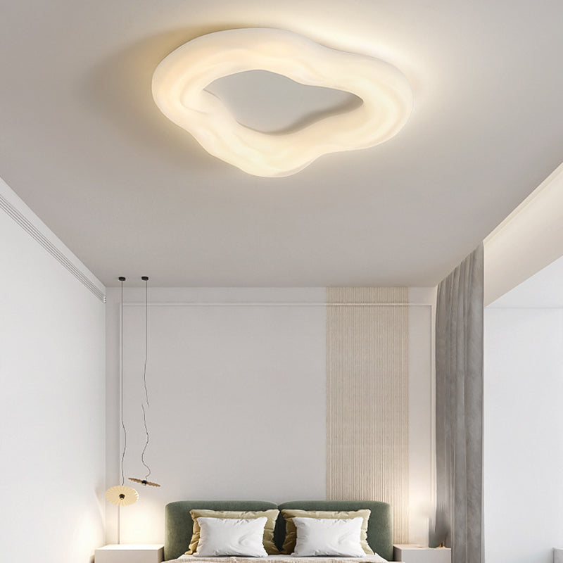 White Ceiling Light Contemporary LED Flush Mount Lighting for Bedroom