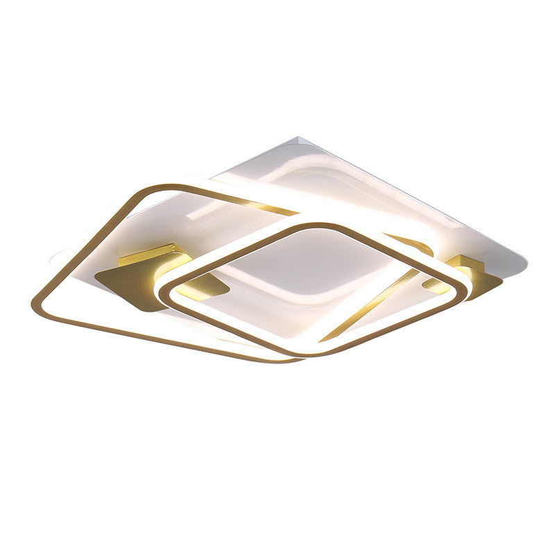 Contemporary Ceiling Lighting Gold Flush Mount Fixture with Metal for Living Room