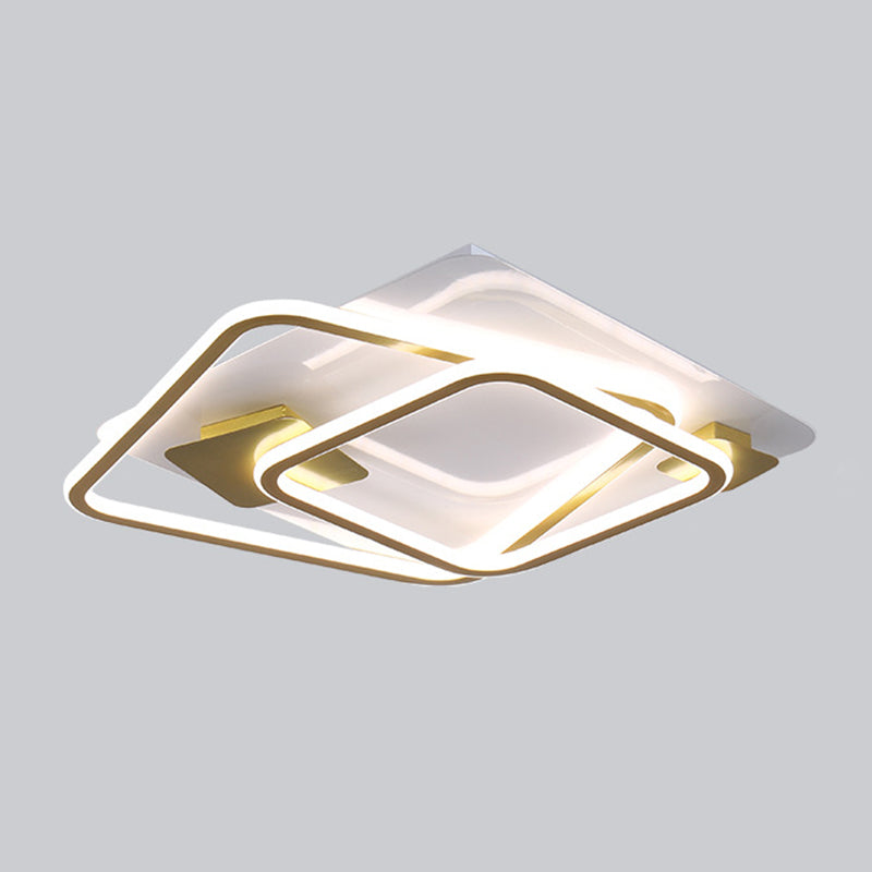 Contemporary Ceiling Lighting Gold Flush Mount Fixture with Metal for Living Room