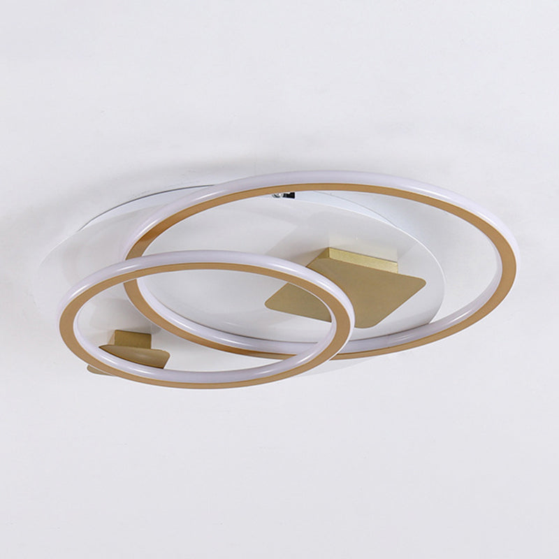 Contemporary Ceiling Lighting Gold Flush Mount Fixture with Metal for Living Room