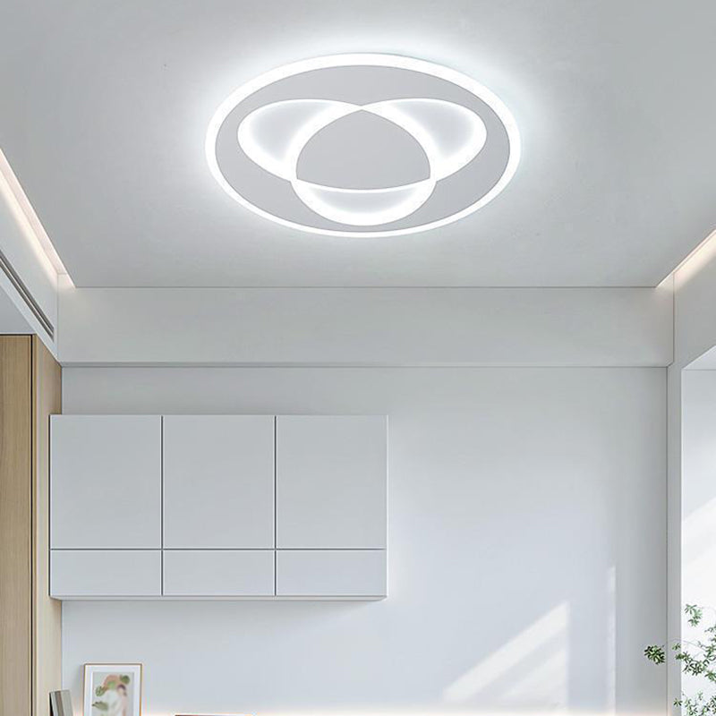 Modern White Ceiling Light LED Flush Mount Lighting for Kitchen