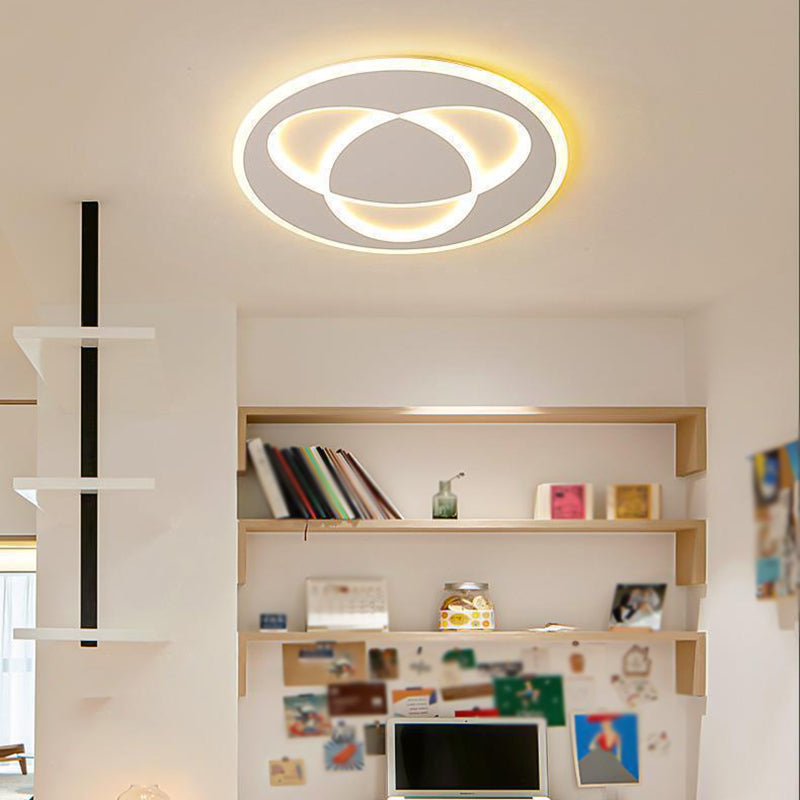 Modern White Ceiling Light LED Flush Mount Lighting for Kitchen