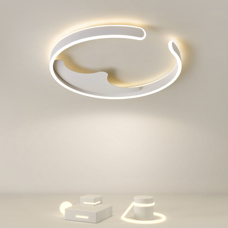 Modern LED Flush Mount Lighting White Ceiling Light for Living Room