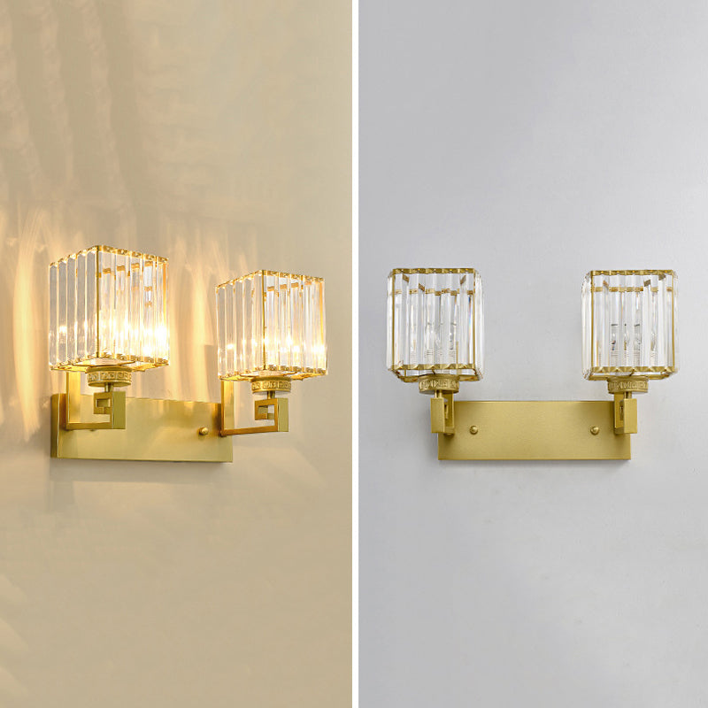 Modern Rectangular Vanity Wall Lights Crystal Vanity Wall Light Fixtures