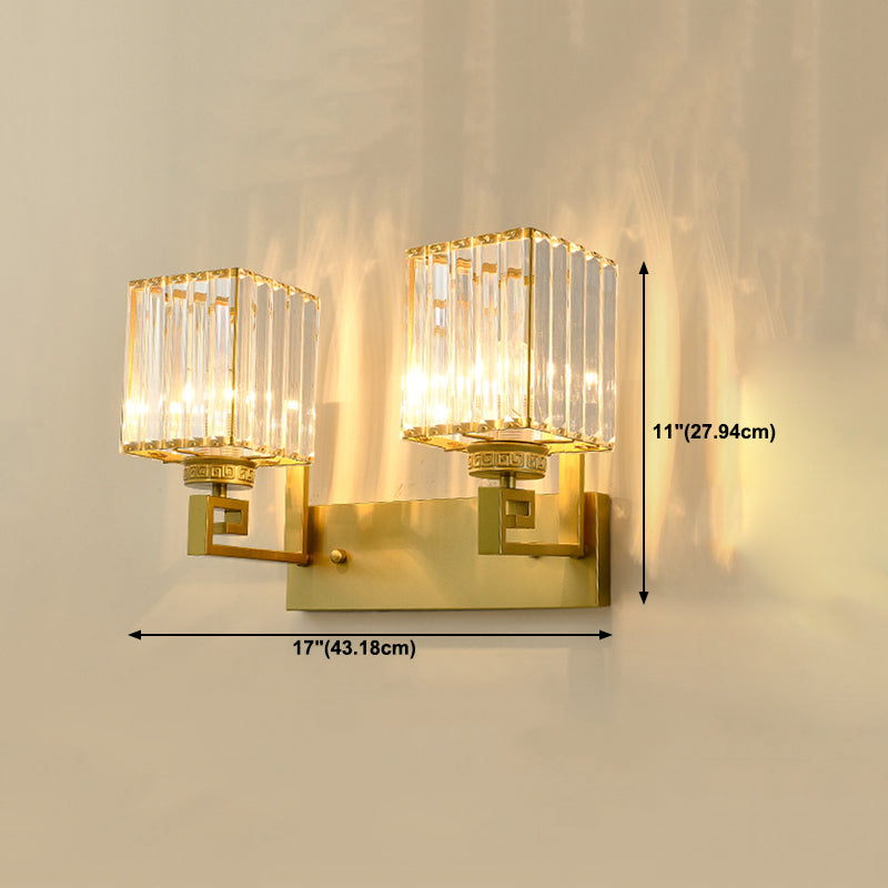 Modern Rectangular Vanity Wall Lights Crystal Vanity Wall Light Fixtures