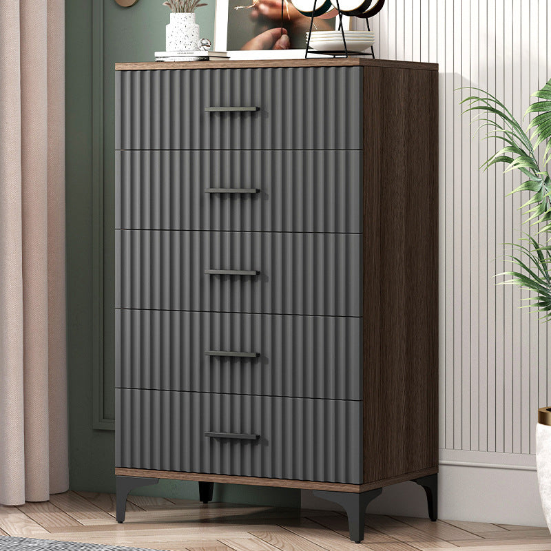 Contemporary Balck Rectangle Accent Chest with Straight Metal Legs