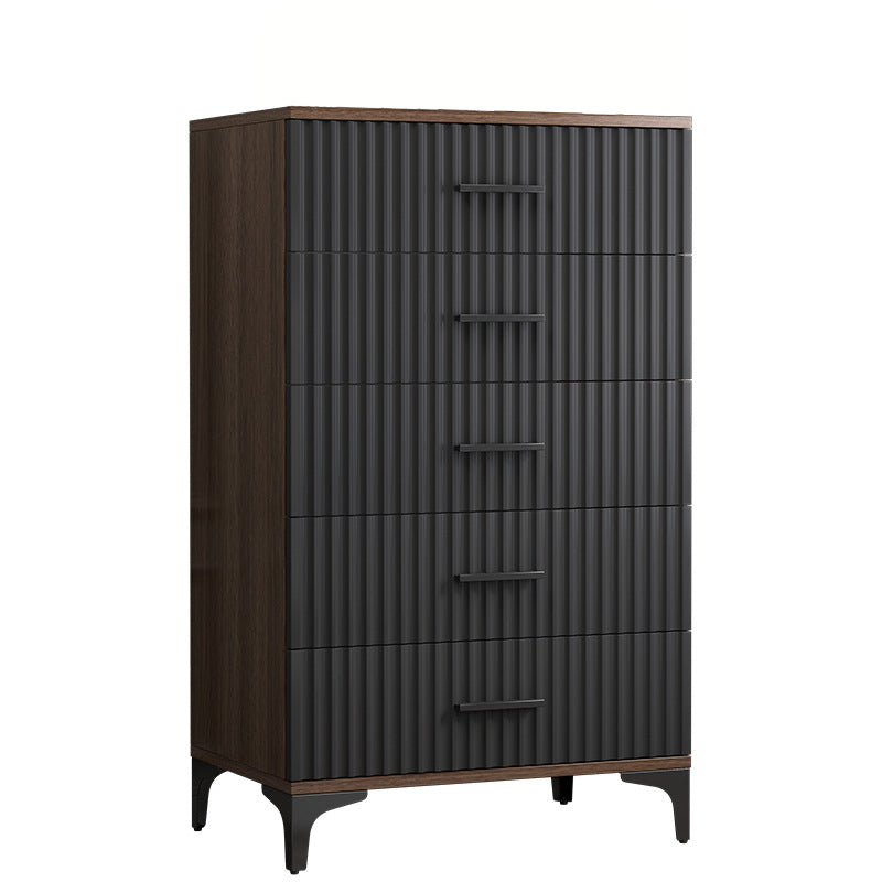 Contemporary Balck Rectangle Accent Chest with Straight Metal Legs