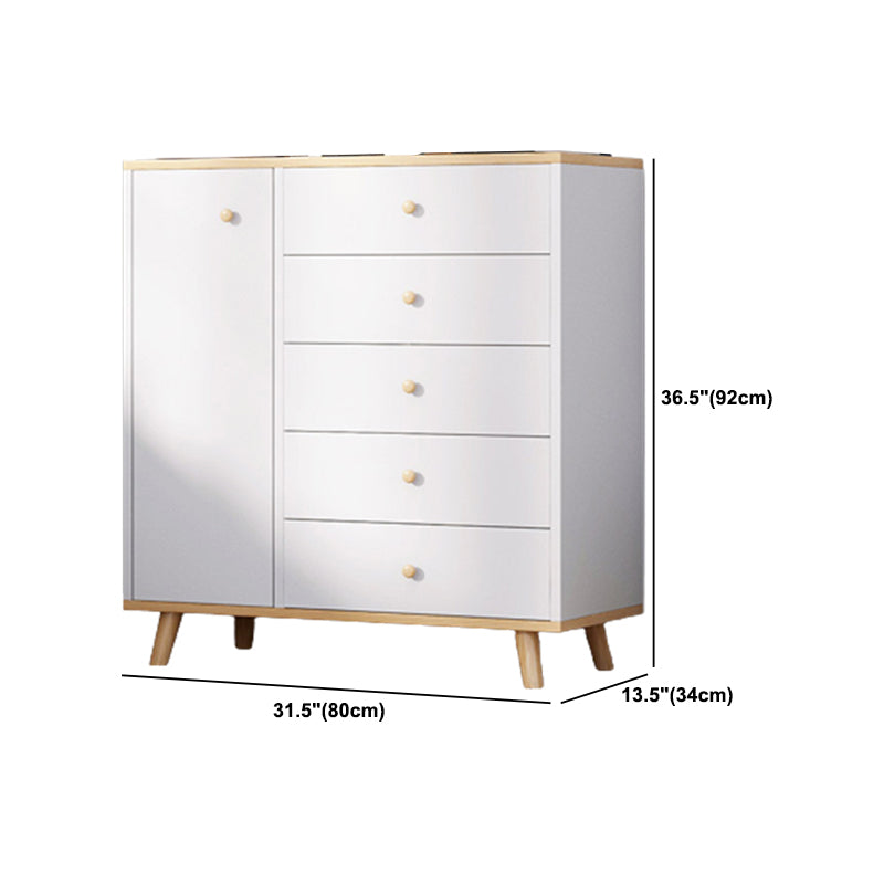 Contemporary Accent Chest 13.38" Wide Wood Rectangle Chest with Drawers