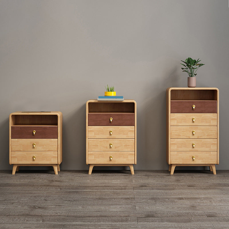 Contemporary Accent Chest with 4 Wooden Legs 15.74" Wide Chest with Drawers