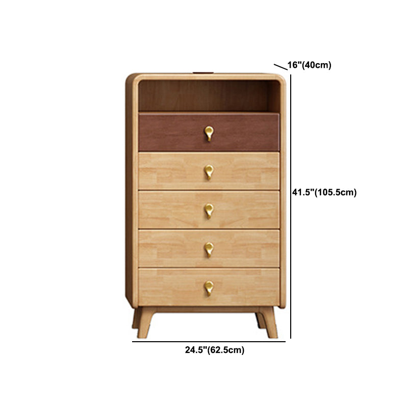 Contemporary Accent Chest with 4 Wooden Legs 15.74" Wide Chest with Drawers