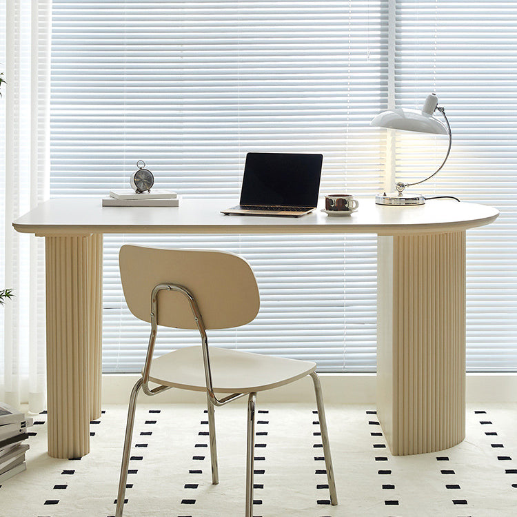 Contemporary Office Desk Peninsula White Writing Desk for Office