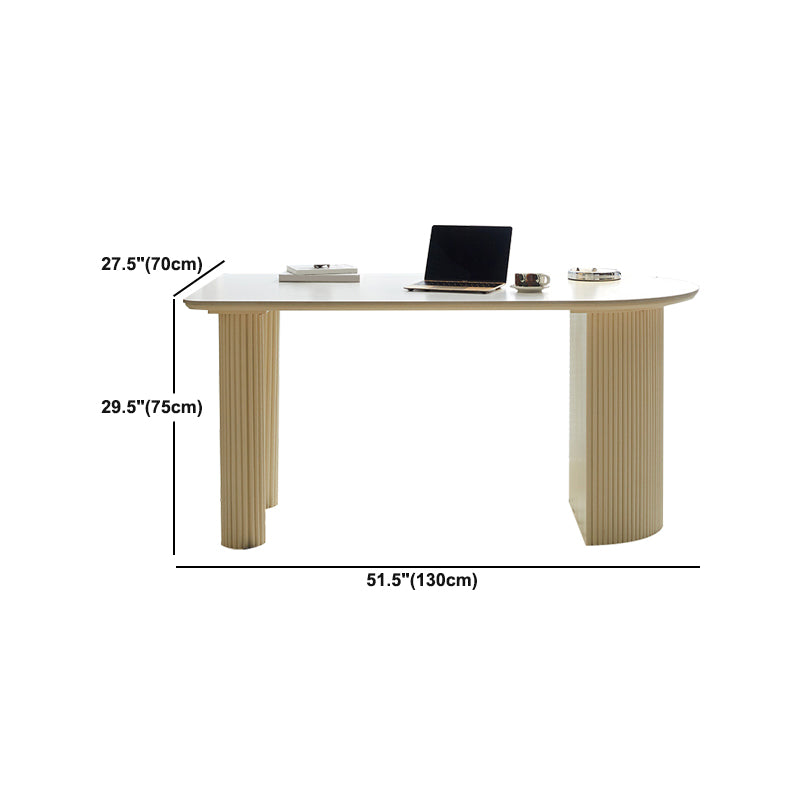 Contemporary Office Desk Peninsula White Writing Desk for Office