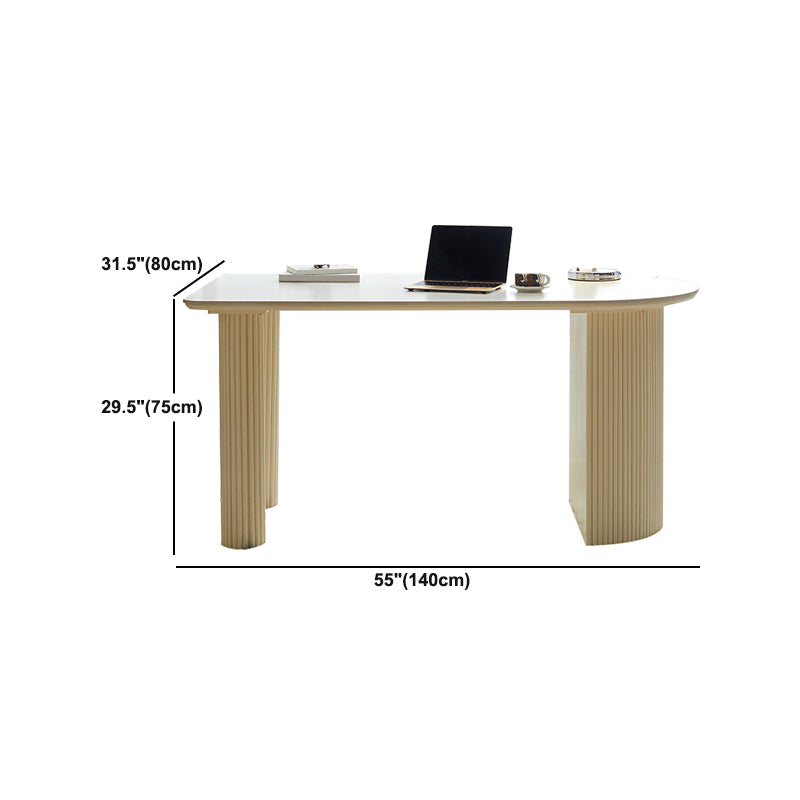 Contemporary Office Desk Peninsula White Writing Desk for Office