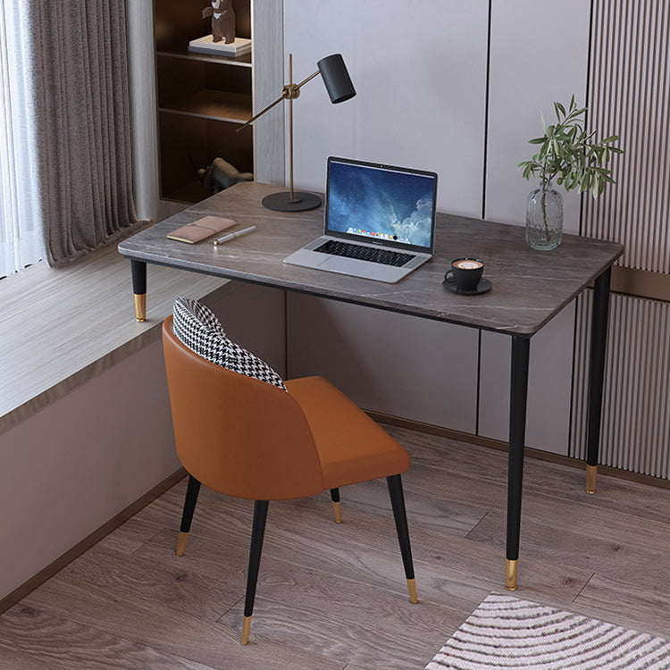 Contemporary Writing Desk Curved with Metal Legs Office Desk for Bedroom