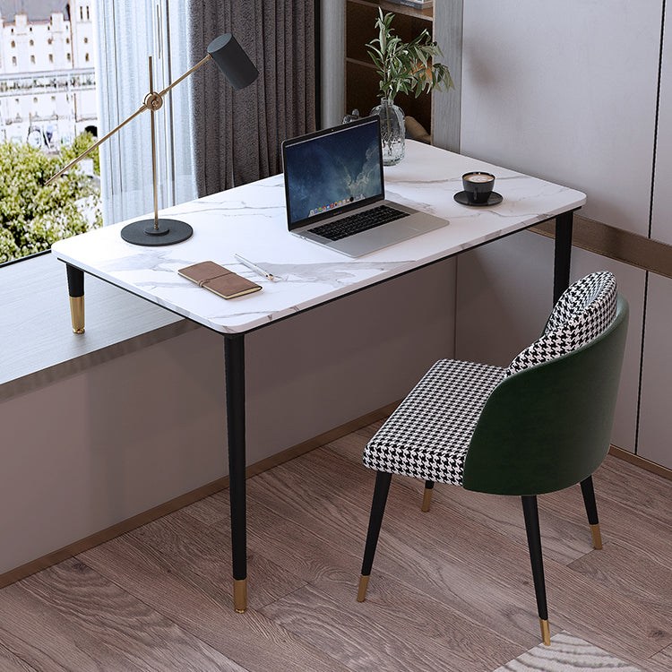 Contemporary Writing Desk Curved with Metal Legs Office Desk for Bedroom