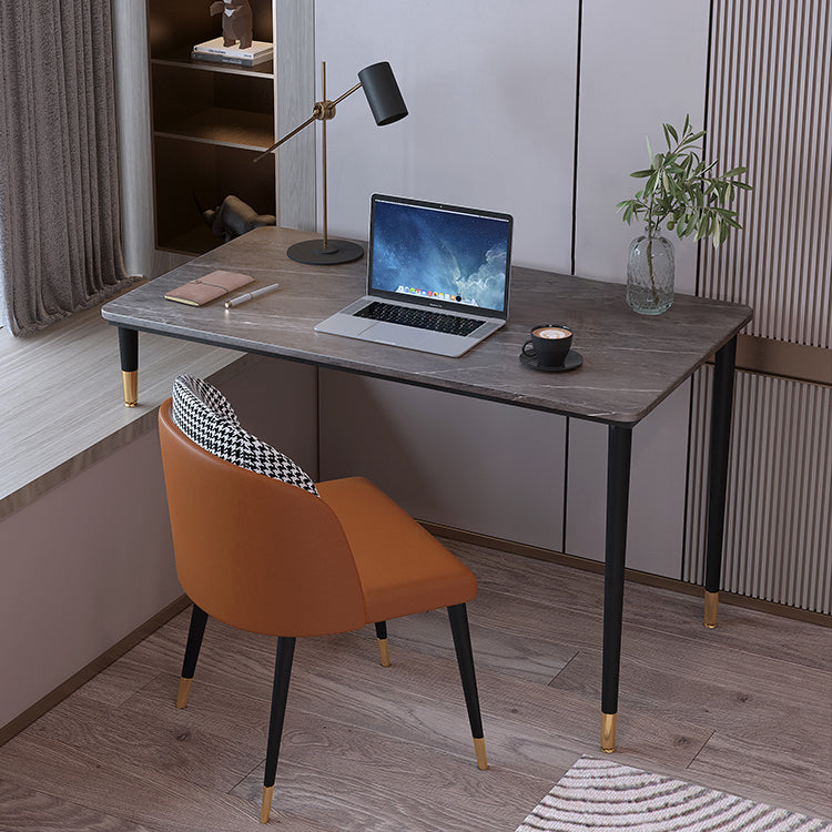 Contemporary Writing Desk Curved with Metal Legs Office Desk for Bedroom