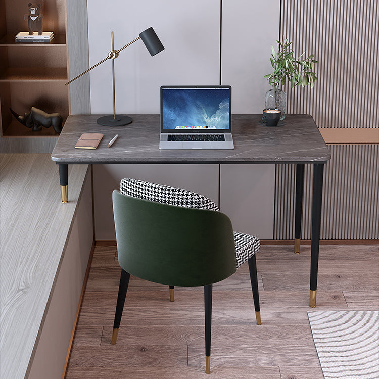 Contemporary Writing Desk Curved with Metal Legs Office Desk for Bedroom