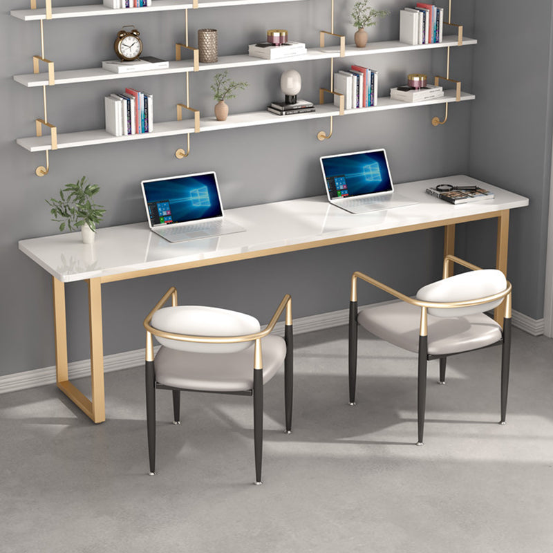 Rectangular Home Office Writing Desk Glam Style Wooden Office Desk