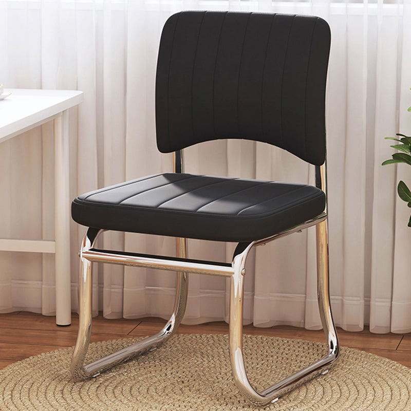 19"W Contemporary Desk Chair No Wheels Upholstered Office Chair