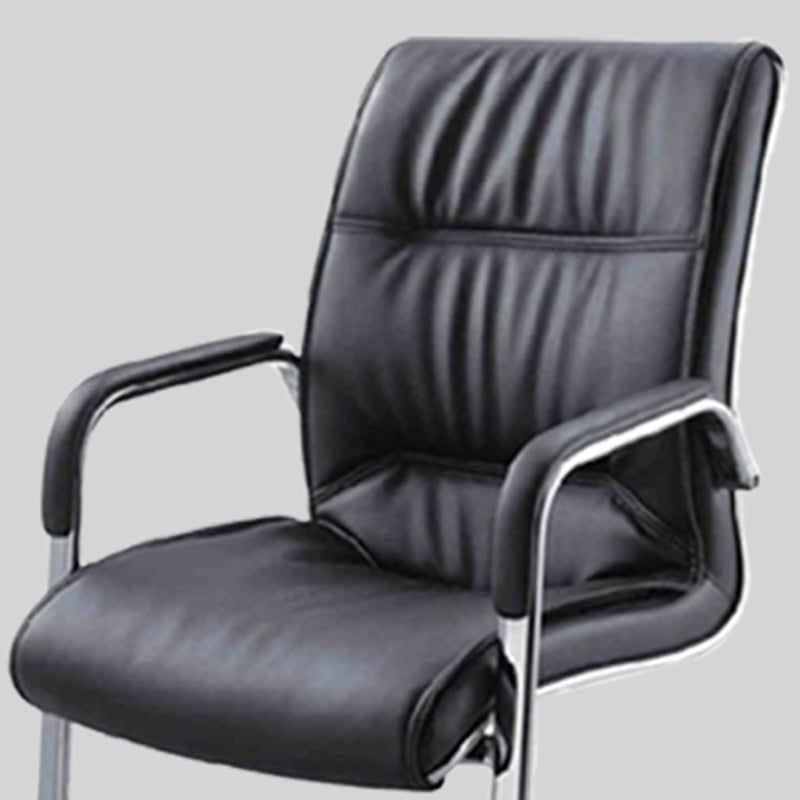 Contemporary Ergonomic Office Chair High Back No Wheels Desk Chair