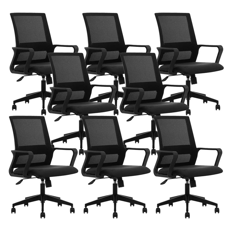 Contemporary Adjustable Office Chair Mid-Back Swivel Desk Chair