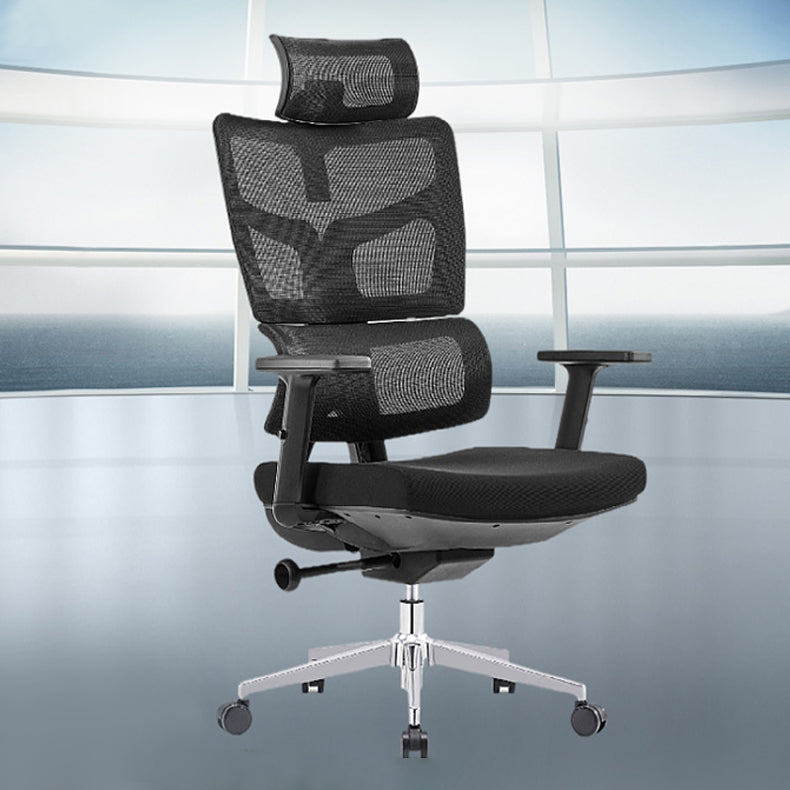 Modern Desk Chair Mesh Computer Chair High-Back Chair in Black/Gray