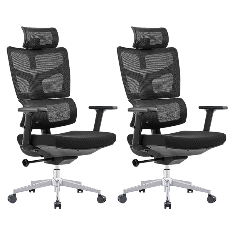 Modern Desk Chair Mesh Computer Chair High-Back Chair in Black/Gray