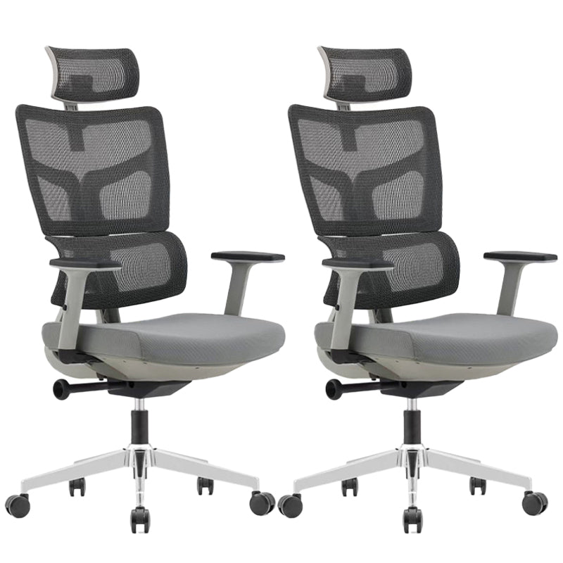 Modern Desk Chair Mesh Computer Chair High-Back Chair in Black/Gray