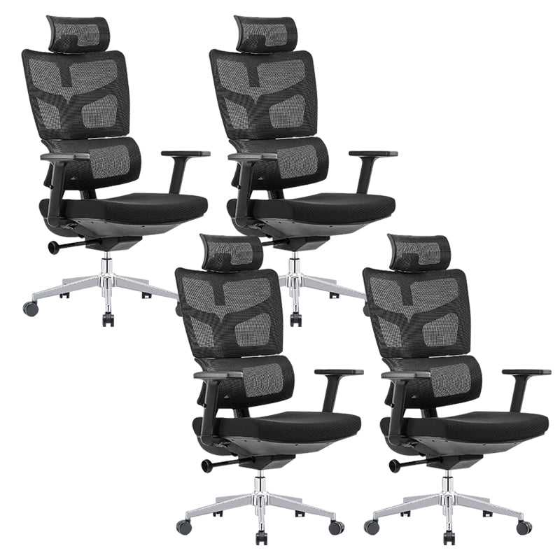 Modern Desk Chair Mesh Computer Chair High-Back Chair in Black/Gray