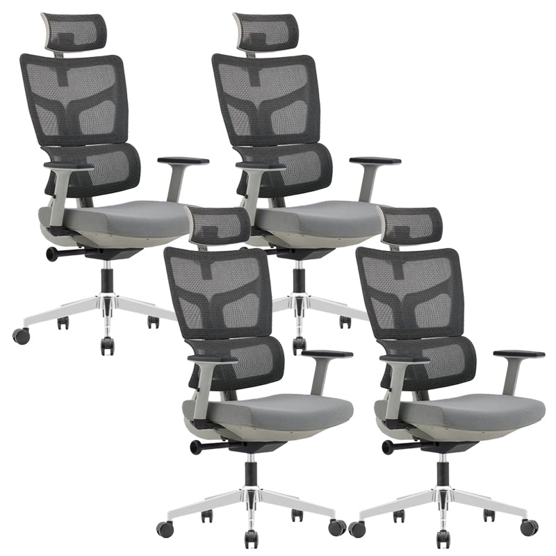 Modern Desk Chair Mesh Computer Chair High-Back Chair in Black/Gray