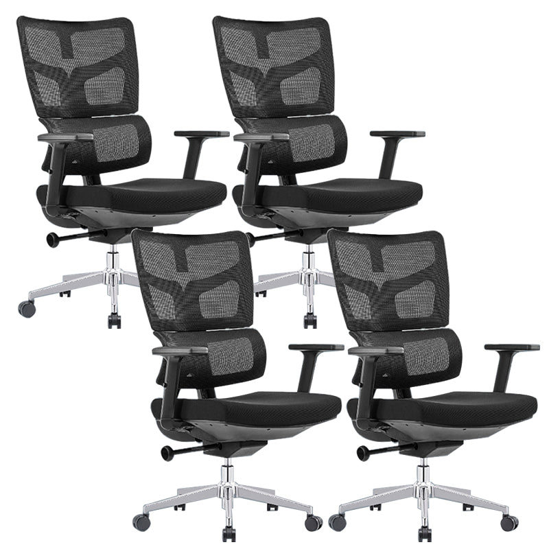 Modern Desk Chair Mesh Computer Chair High-Back Chair in Black/Gray