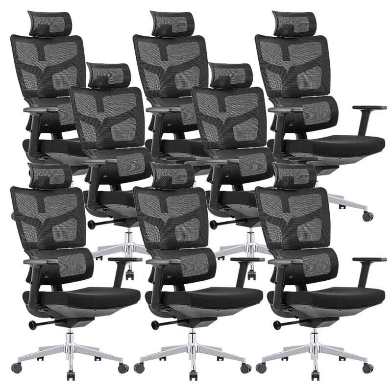 Modern Desk Chair Mesh Computer Chair High-Back Chair in Black/Gray