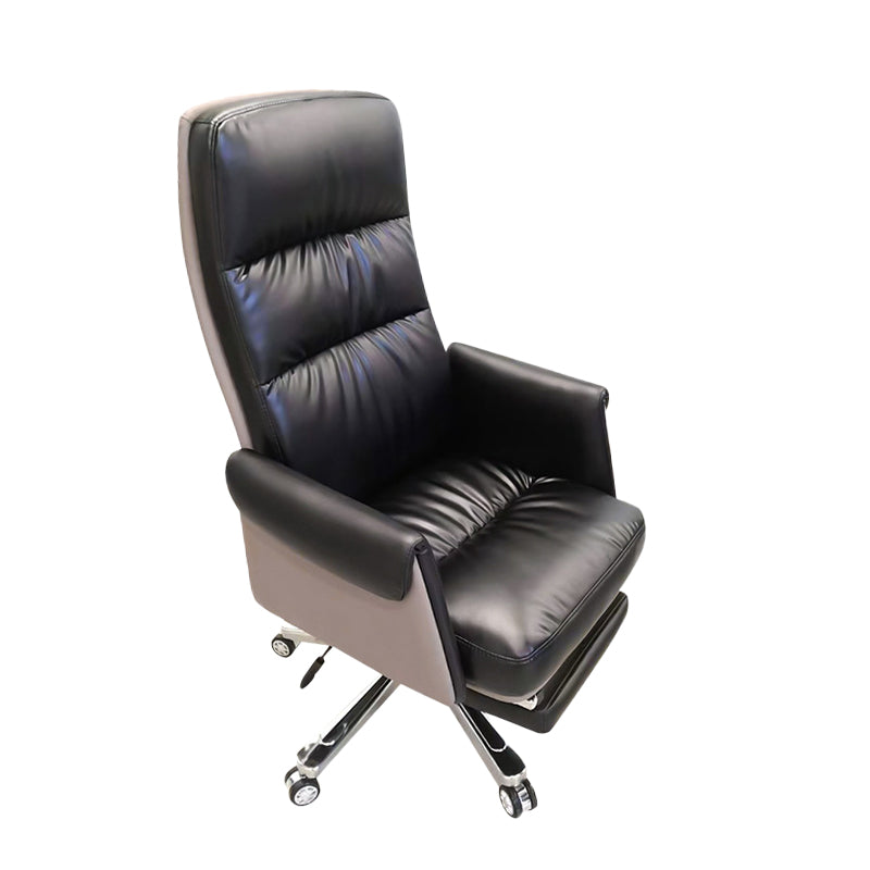 Contemporary High Back Managers Chair Executive Faux Leather Swivel Chair