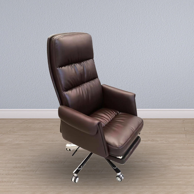 Contemporary High Back Managers Chair Executive Faux Leather Swivel Chair