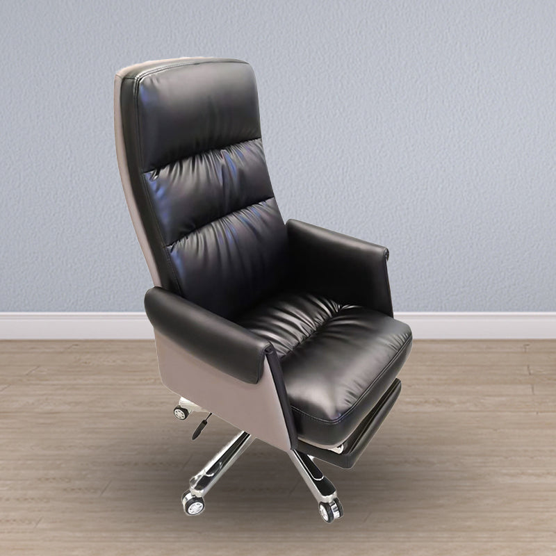 Contemporary High Back Managers Chair Executive Faux Leather Swivel Chair