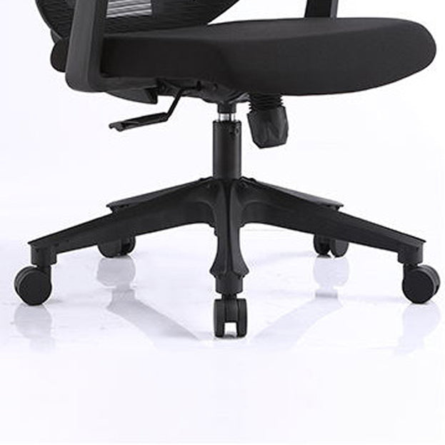 Contemporary High Back Office Chair Black Desk Microfiber Swivel Chair