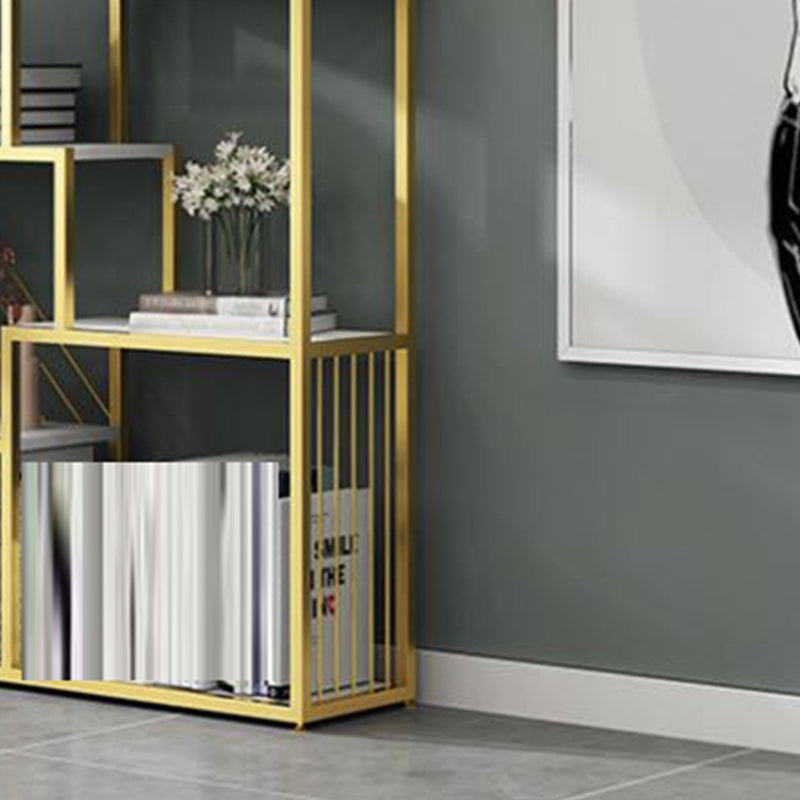 Glam Book Shelf Metal Etagere Open Shelf Bookcase for Bedroom