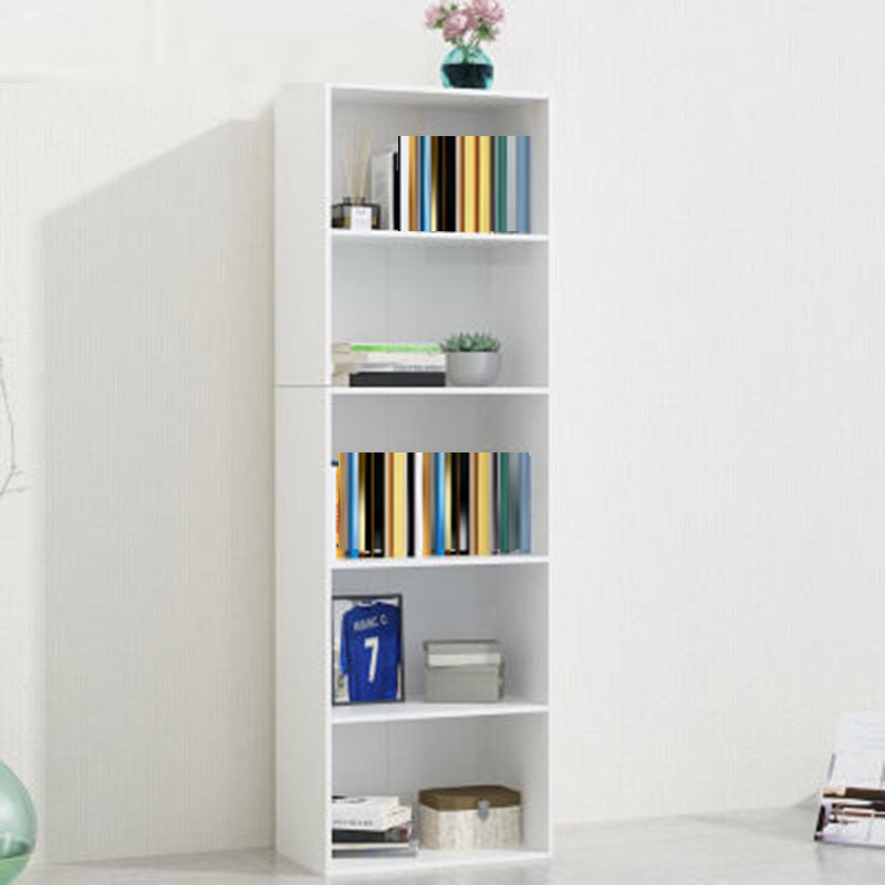 Closed Back Wooden Book Shelf Contemporary Shelf Bookcase for Home