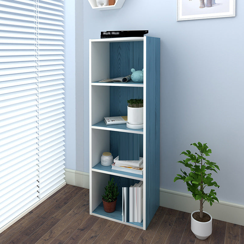 Closed Back Wooden Book Shelf Contemporary Shelf Bookcase for Home