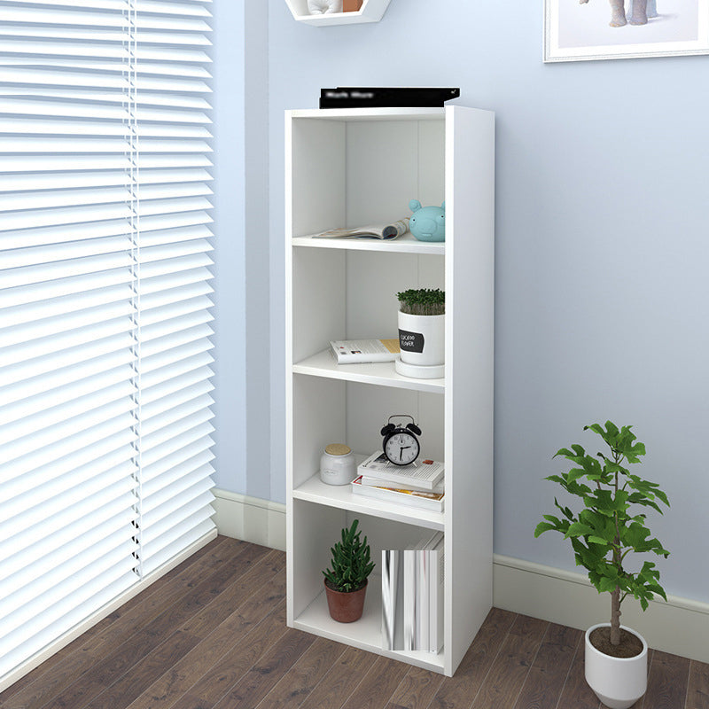 Closed Back Wooden Book Shelf Contemporary Shelf Bookcase for Home