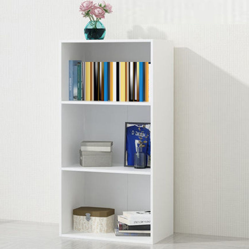 Closed Back Wooden Book Shelf Contemporary Shelf Bookcase for Home