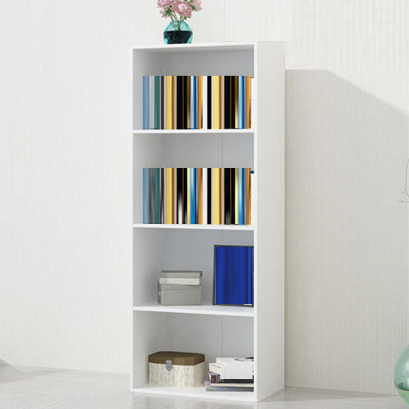 Closed Back Wooden Book Shelf Contemporary Shelf Bookcase for Home