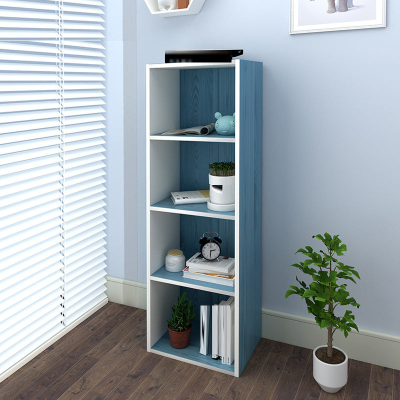 Closed Back Wooden Book Shelf Contemporary Shelf Bookcase for Home